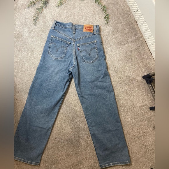 Ribcage Straight Ankle Women's Jeans 26 in Dance Around Medium Wash - Picture 11 of 12